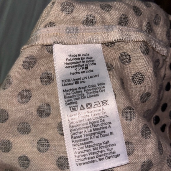 J. Crew Maxine button-back top in dot linen - Picture 4 of 4